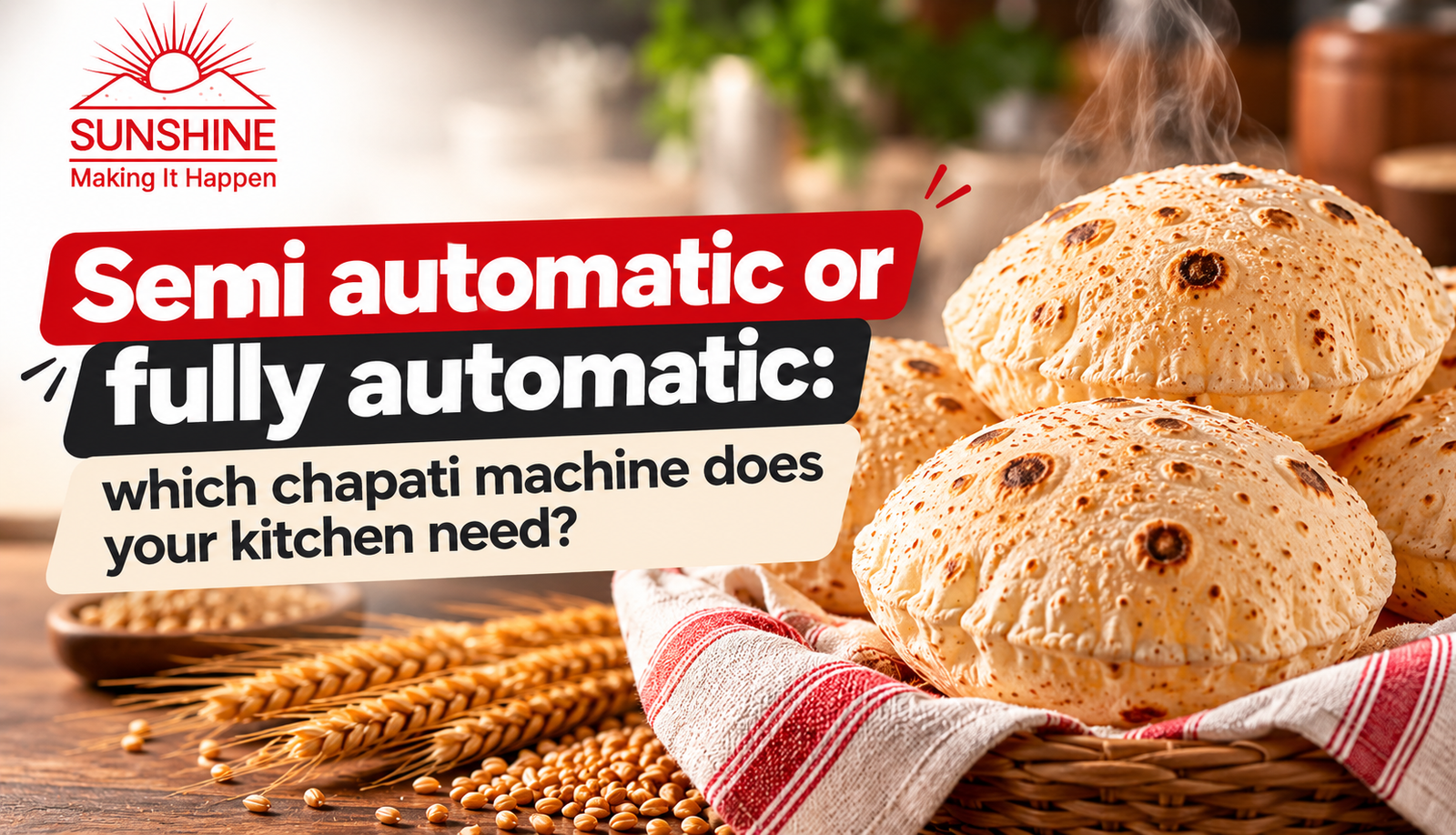 Read more about the article Semi automatic or fully automatic: which chapati machine does your kitchen need? 